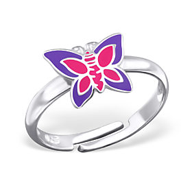 26823, Kinder-Fingerring, Silber, mit Schmetterling