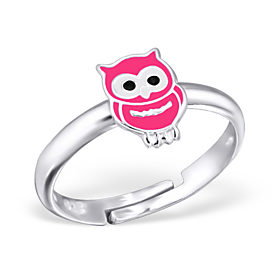 20781, Kinder-Fingerring, Silber, mit Eule